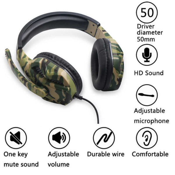 Camouflage gaming headset - Imagen 5