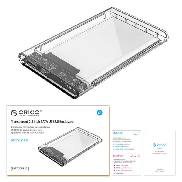 ORICO 2139U3 2.5" Notebook HDD Enclosure - Imagen 7