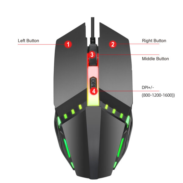 Kit Teclado/Mouse Alambrico | Gaming 001 - Imagen 3