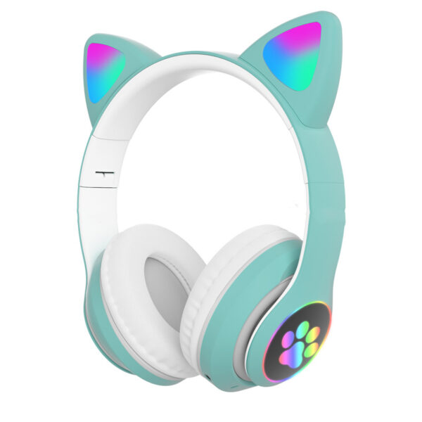 Cat ears head-mounted girl style glowing gaming headset - Imagen 4
