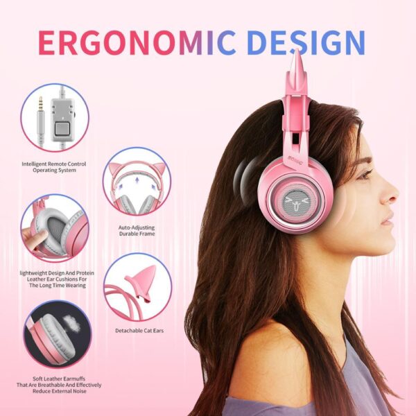 Auriculares/Headphones Gamer G951s Pink Girl - Imagen 2