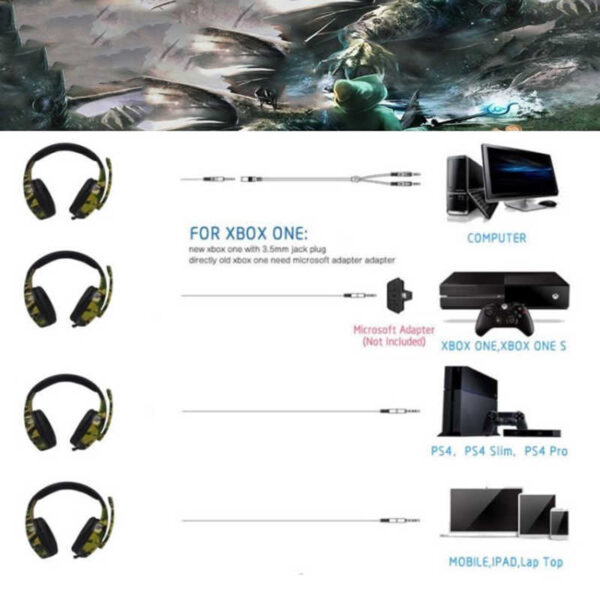 Camouflage gaming headset - Imagen 3