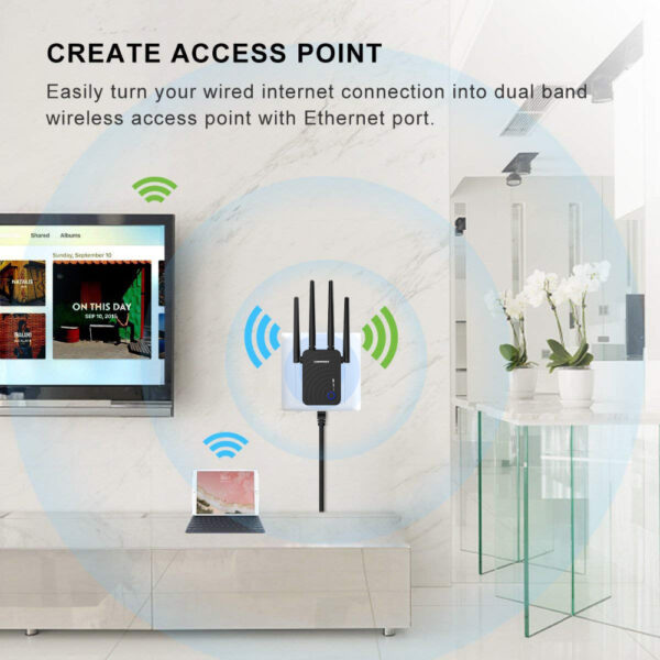Dual-band 1200-megabit wireless relay router - Imagen 2