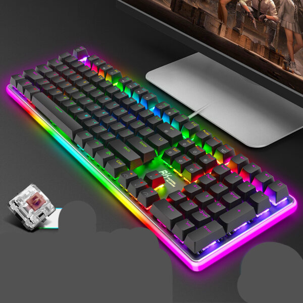 Black green tea red axis 108-key desktop gaming keyboard