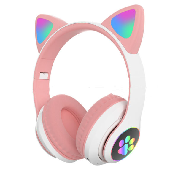 Cat ears head-mounted girl style glowing gaming headset - Imagen 5