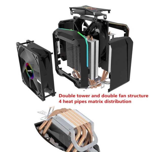 Fan Cooler Para CPU | Geshi G400 | Silencioso - Imagen 4