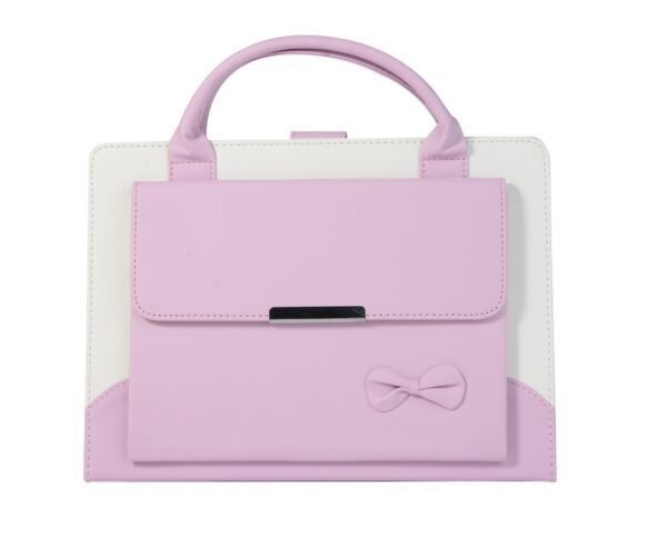 Compatible with Apple, New IPAD9.7 protective cover mini234 bow handbag pro11 flat 10.5 leather case - Imagen 7