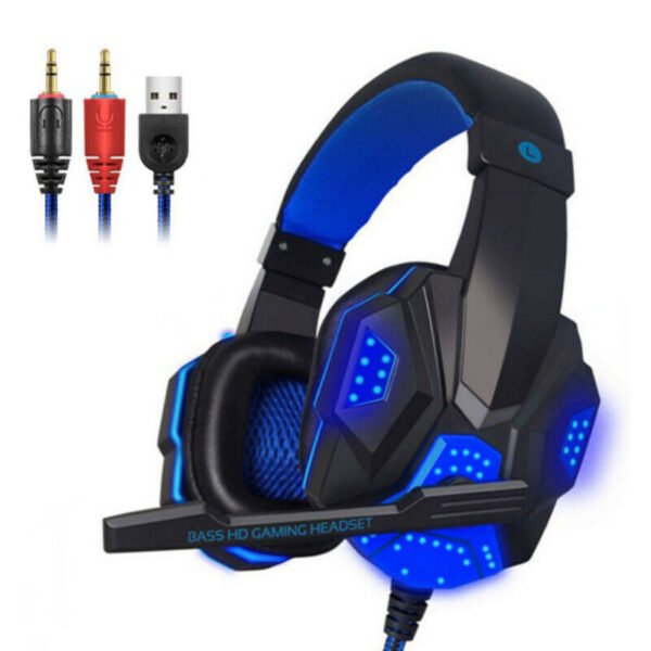 3.5mm Gaming Headset Mic LED Headphones - Imagen 2