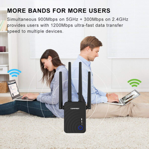Dual-band 1200-megabit wireless relay router - Imagen 4