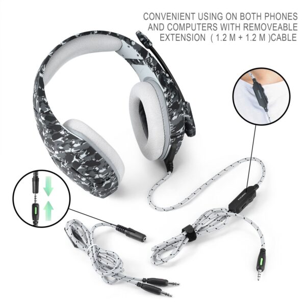 Destruction Camouflage Gaming Headset - Imagen 3