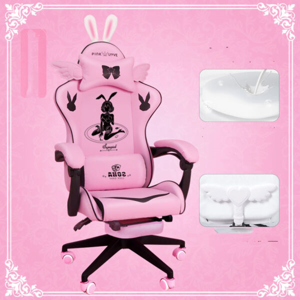 Goddess Gaming Home Cute Liftable Chair - Imagen 3