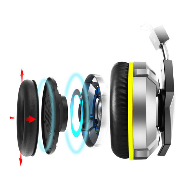 Head-mounted illuminated gaming headset - Imagen 3