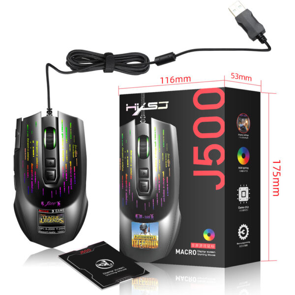 Multi-language Display Gaming Wired Macro Mouse - Imagen 5