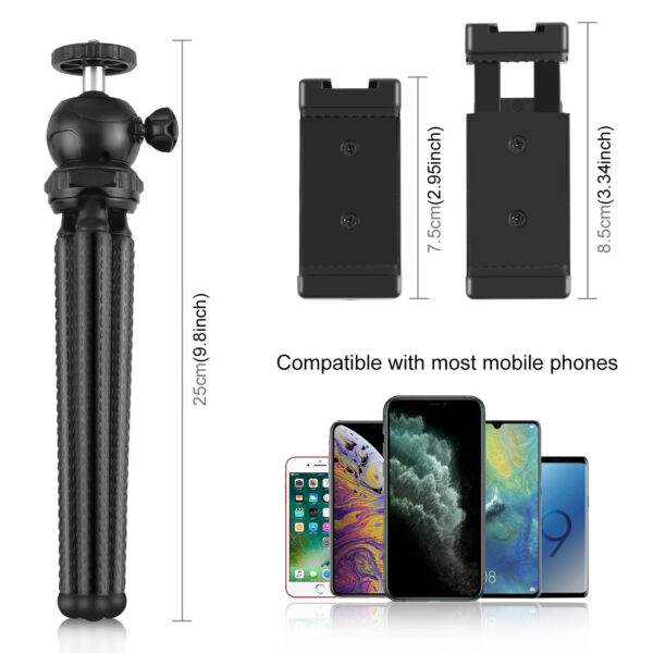 Compatible with Apple, Octopus Yripod Live Broadcast Kit With Fill Light Microphone - Imagen 4
