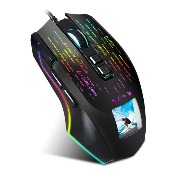 Multi-language Display Gaming Wired Macro Mouse - Imagen 2