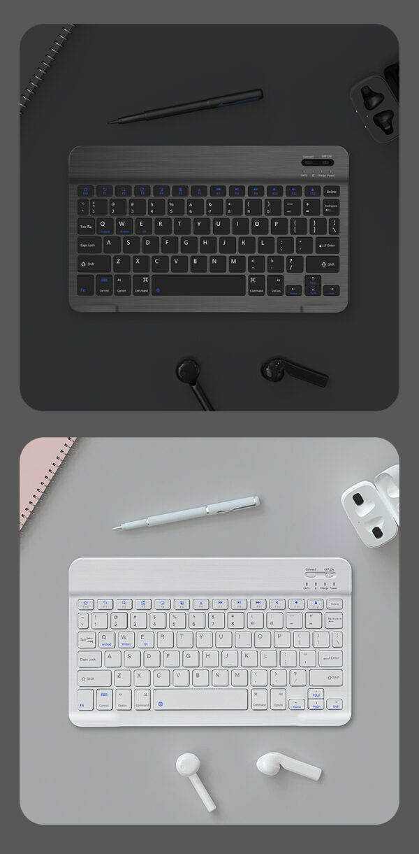 Tablet Notebook Wireless Keyboard And Mouse Set Bluetooth - Imagen 3