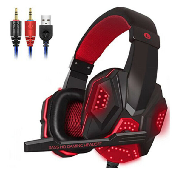 3.5mm Gaming Headset Mic LED Headphones - Imagen 3