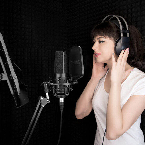 Condenser microphone large diaphragm K song computer - Imagen 4