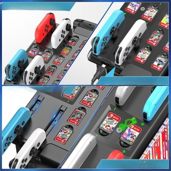 Gamepad Card Slot Multi-function Charging Storage Bracket - Imagen 4