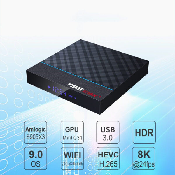 T95 Max Plus Amlogic S905X3 Quad Core Android 9.0 Smart Tv B - Imagen 5