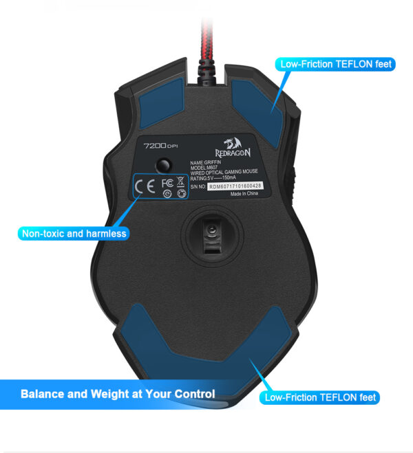 Mouse/Ratón Alambrico | Red Dragon M607 - Imagen 8