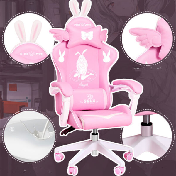 Goddess Gaming Home Cute Liftable Chair - Imagen 6