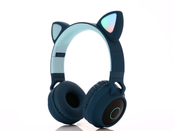 Cartoon Head-mounted Cat Ears Gaming Wireless Bluetooth Headset - Imagen 5