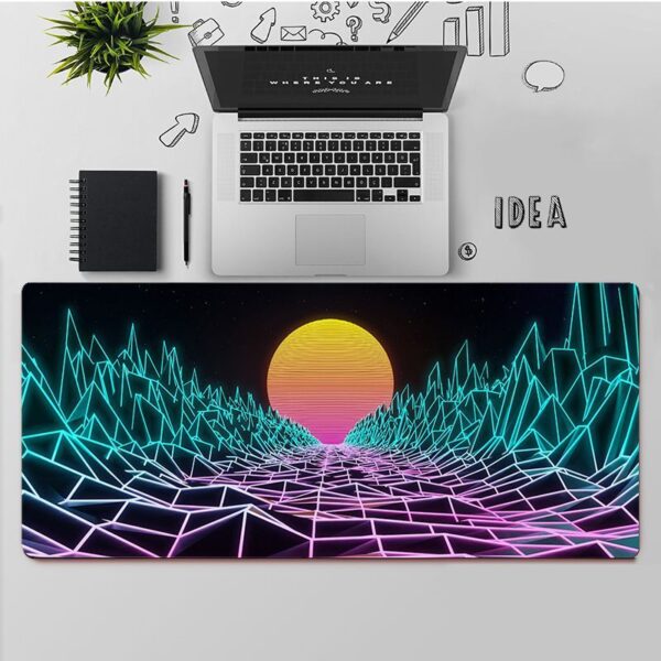 Natural Rubber Synthetic Wave Pattern Digital Gaming Mouse Pad - Imagen 2