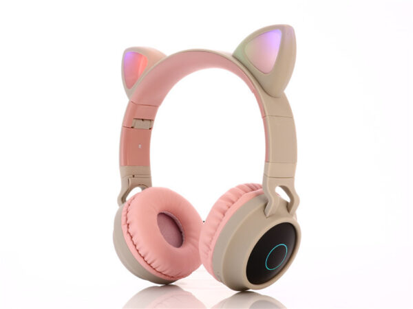 Cartoon Head-mounted Cat Ears Gaming Wireless Bluetooth Headset - Imagen 4