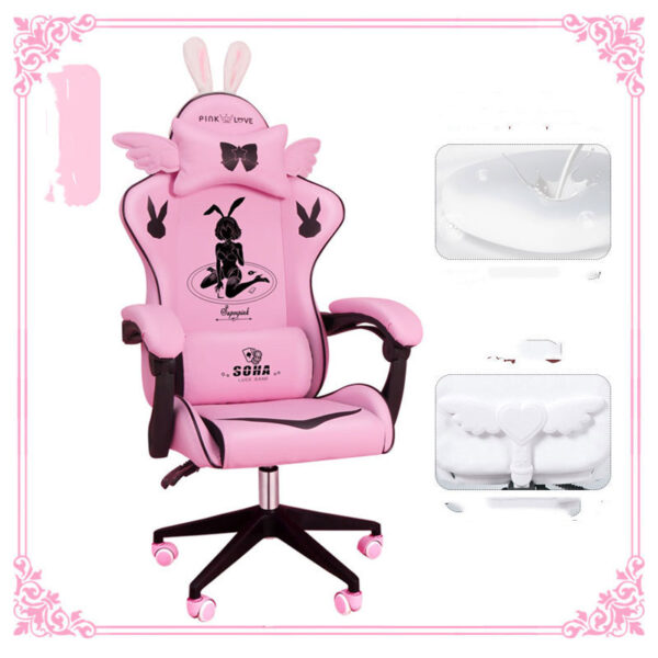 Goddess Gaming Home Cute Liftable Chair - Imagen 2