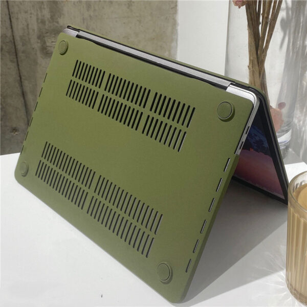 MacBook Notebook Protective Shell Quicksand Army Green - Imagen 6