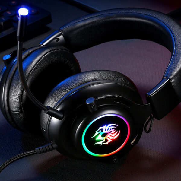 RGB headset gaming wired headset - Imagen 4