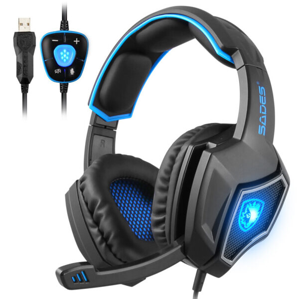 Computer headset kit 7.1 sound with reflective microphone - Imagen 4