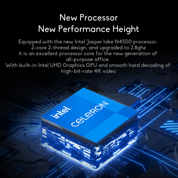 DERE | Portátil R14, Intel Celeron N4500, 12GB DDR4 512GB SSD - Imagen 3