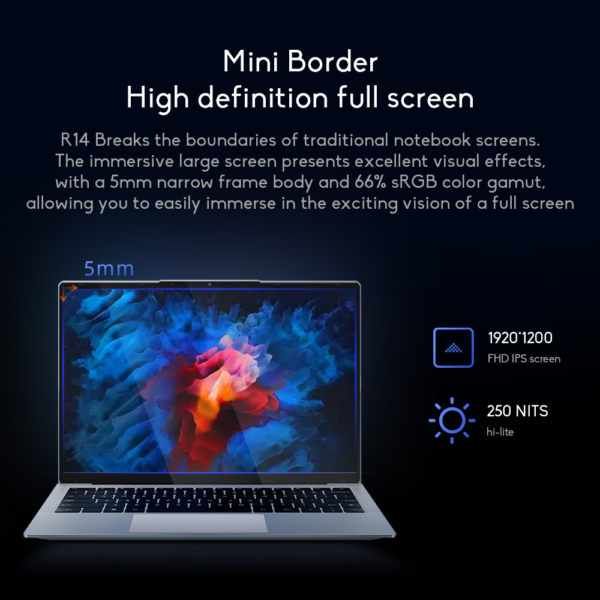 DERE | Portátil R14, Intel Celeron N4500, 12GB DDR4 512GB SSD - Imagen 4