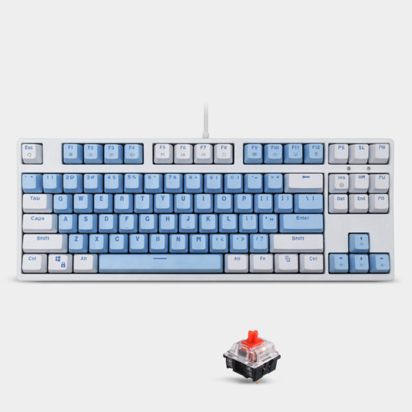 Mechanical Keyboard Sea Rhyme Light Blue Cyan Axis Red Axis Gaming - Imagen 5
