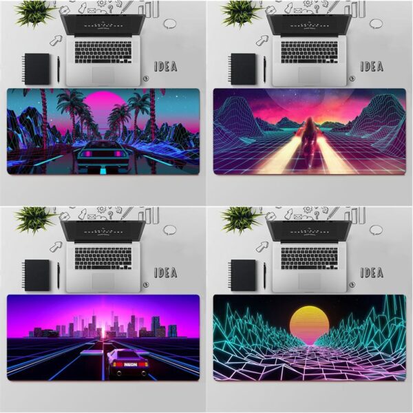 Natural Rubber Synthetic Wave Pattern Digital Gaming Mouse Pad - Imagen 5