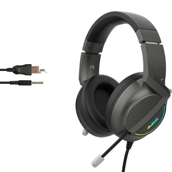 Head-mounted  Headset Heavy Bass Listening Position Discrimination Gaming Full Cover - Imagen 3
