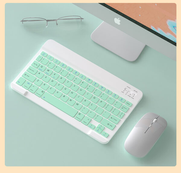Tablet Notebook Wireless Keyboard And Mouse Set Bluetooth - Imagen 2