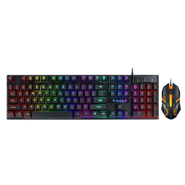 Suspended Gaming Manipulator Feel Computer USB Keyboard And Mouse - Imagen 2