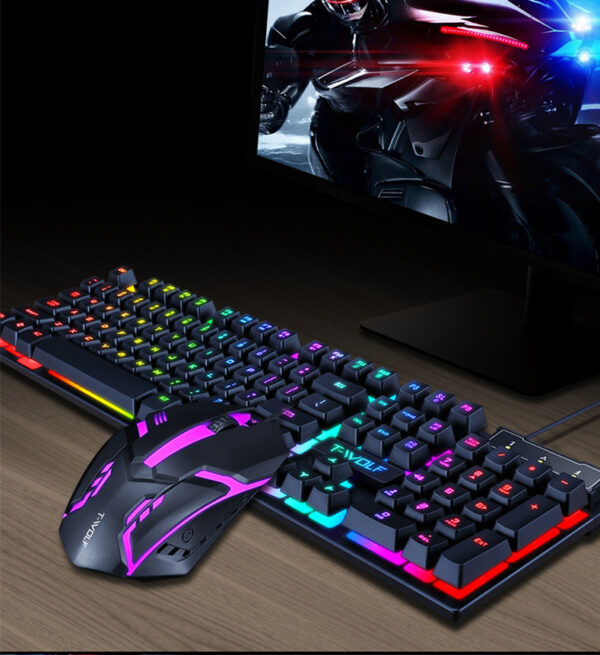 Suspended Gaming Manipulator Feel Computer USB Keyboard And Mouse - Imagen 5