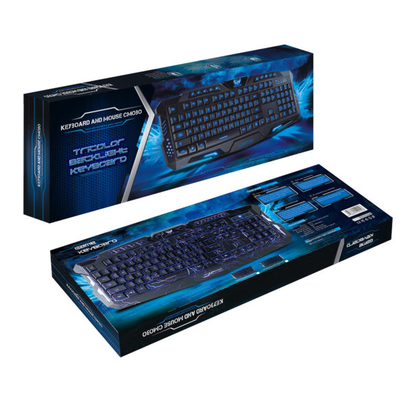 Colorful Backlit Cracked Gaming Mouse And Keyboard Set - Imagen 5