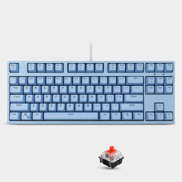 Mechanical Keyboard Sea Rhyme Light Blue Cyan Axis Red Axis Gaming - Imagen 9
