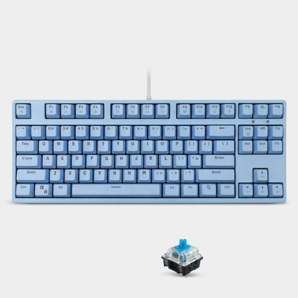 Mechanical Keyboard Sea Rhyme Light Blue Cyan Axis Red Axis Gaming - Imagen 8