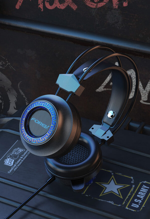 Computer Usb Headset Headset Wired Headset For Gaming Games - Imagen 3