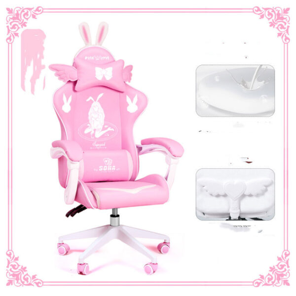 Goddess Gaming Home Cute Liftable Chair - Imagen 4