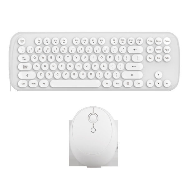 Wireless Keyboard And Mouse Set Girls Color Retro - Imagen 3