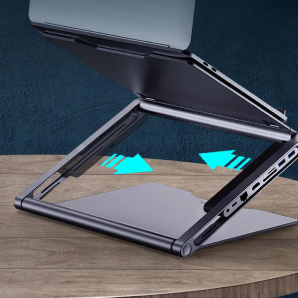 Soporte para computadora portátil | Estación de acoplamiento 8 en 1 - Imagen 6