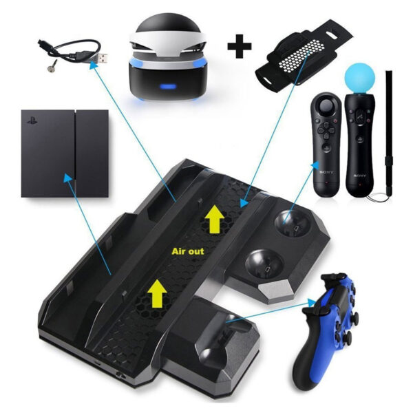 Base de carga/Charger Charging Dock para PS4 y PS VR - Imagen 4