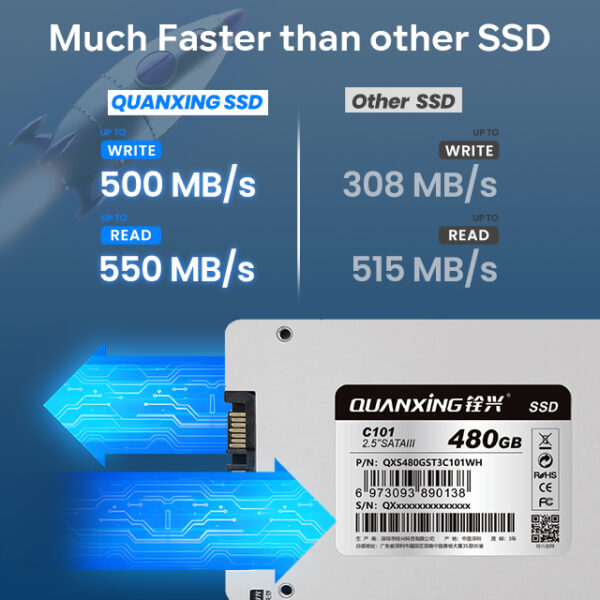 Disco Duro SSD QUANXING 2.5 SATA 3 - Imagen 4